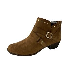 a.n.a Alford Women's Studded Faux Suede Ankle Boots Size 8